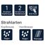Duschkopf mit Regen- und Massagestrahl, Antikalk-Funktion.
