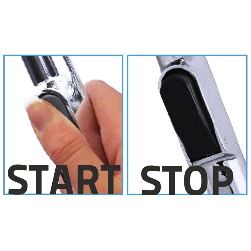 Start- und Stopfunktion des Duschkopfes