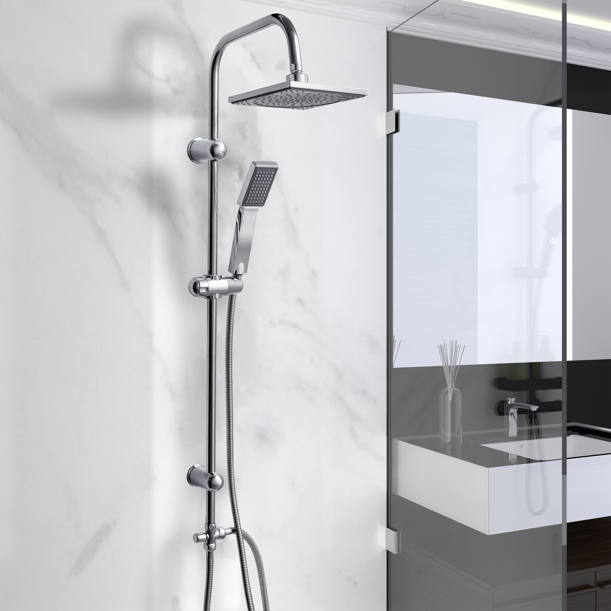 Duschsäule 'Fine Shower' mit Kopfbrause