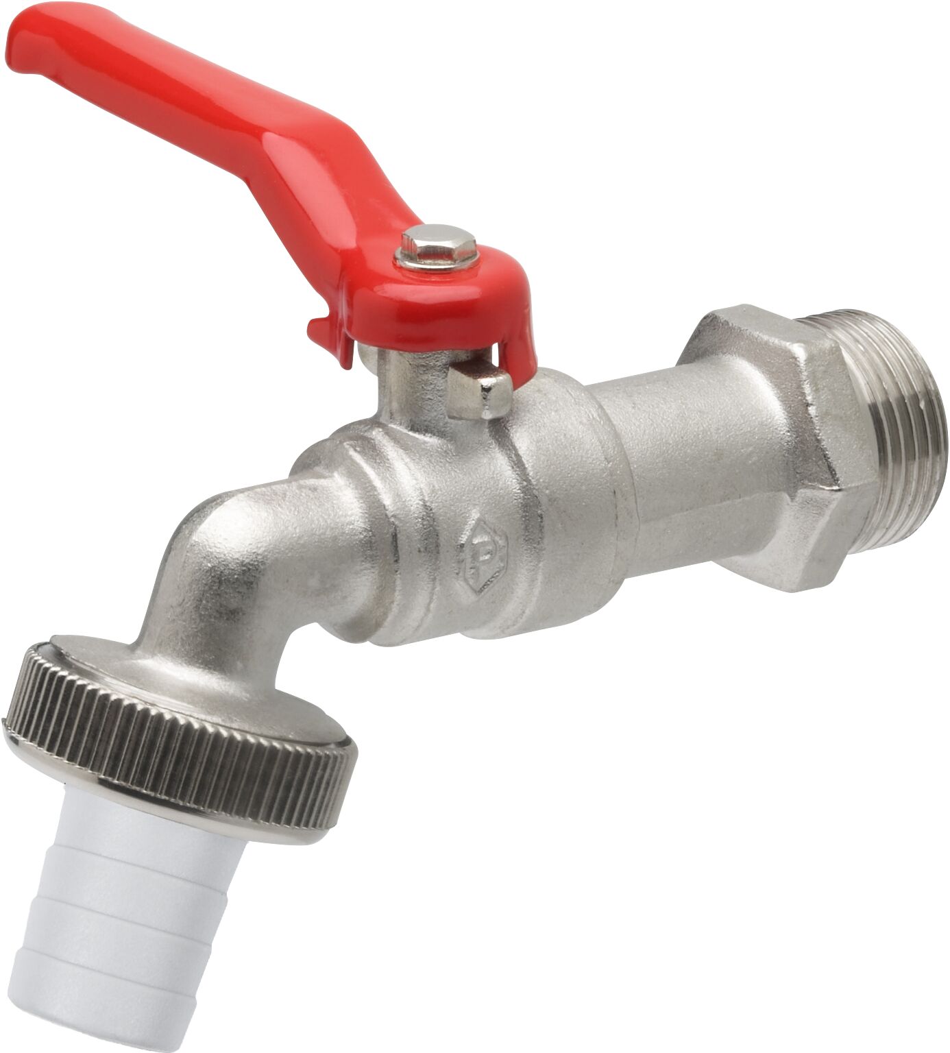 Auslaufhahn mit rotem Griff