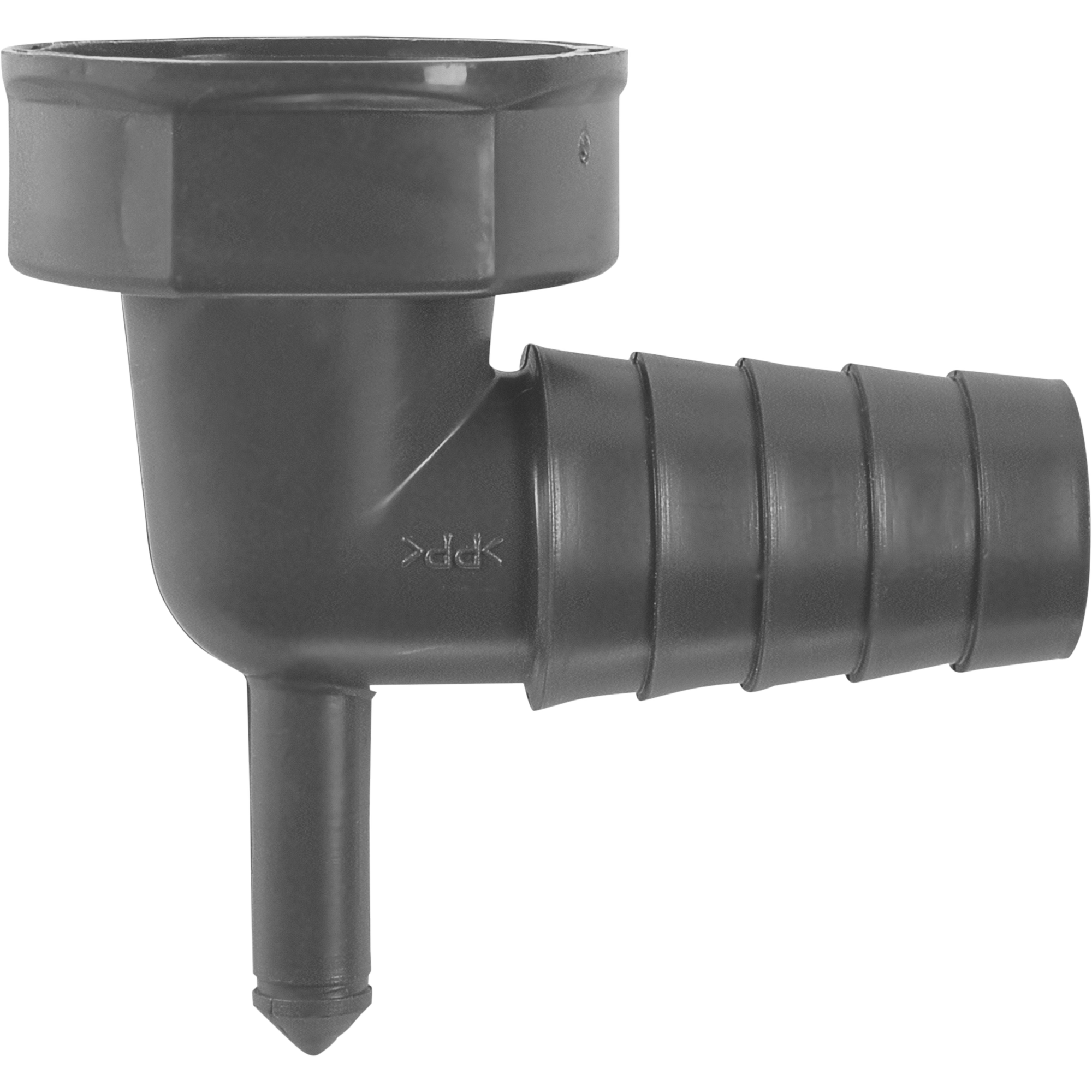 Winkel-Schlauchanschluss mit Kondensatanschluss, 90°, Ø 21-23 mm, 1" + product picture
