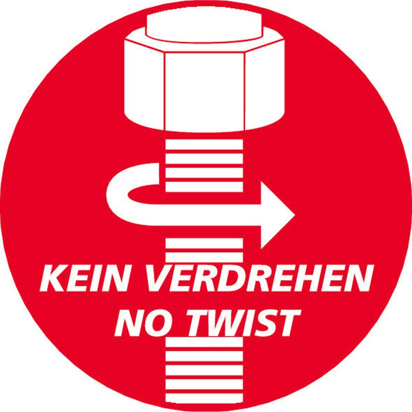 Kein Verdrehen. No Twist.