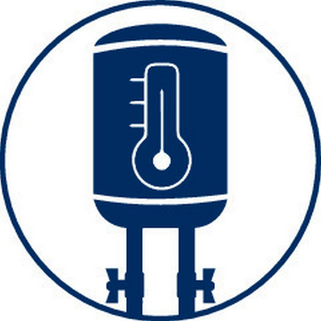 Warmwasserspeicher mit Thermometer