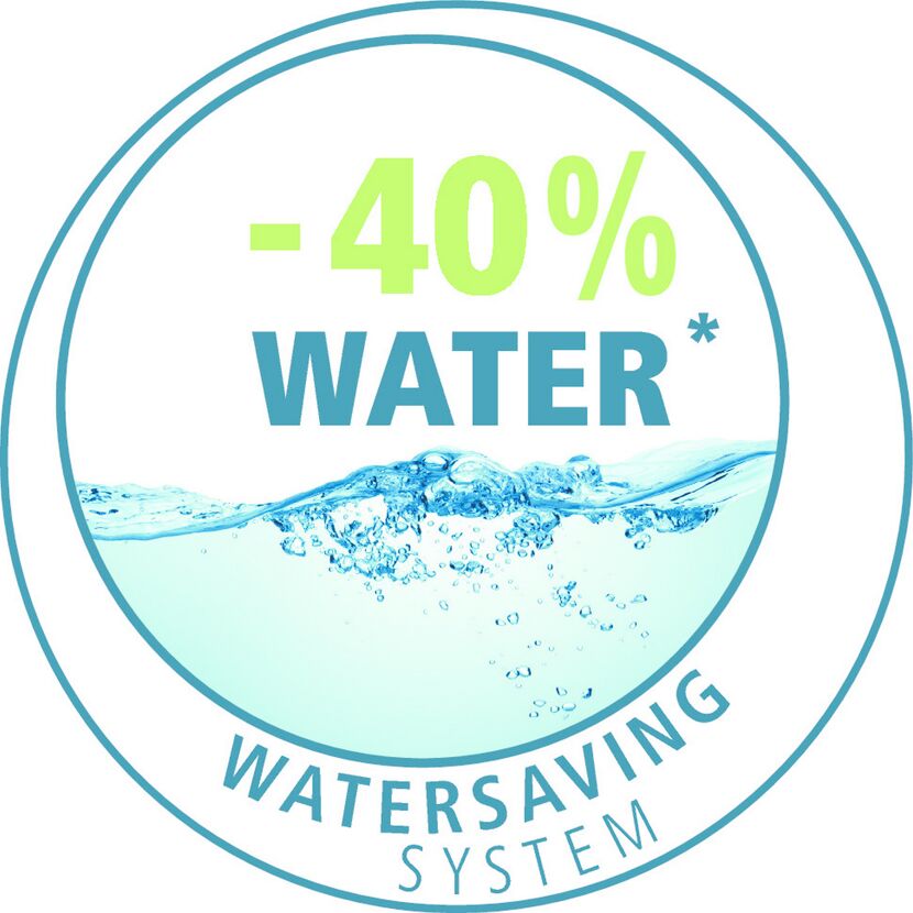 Wassersparendes System mit -40% Wasserersparnis
