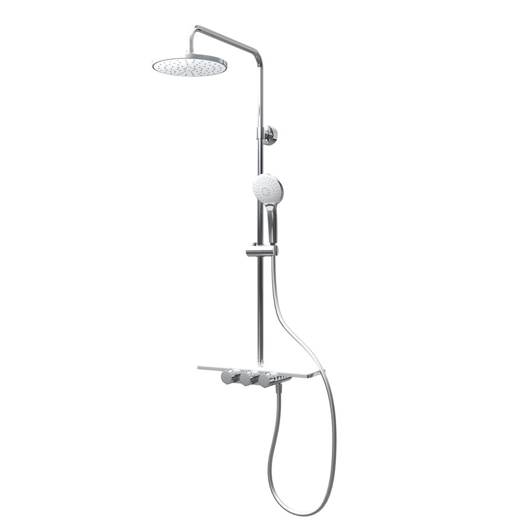 Duschsystem mit Regendusche und Handbrause