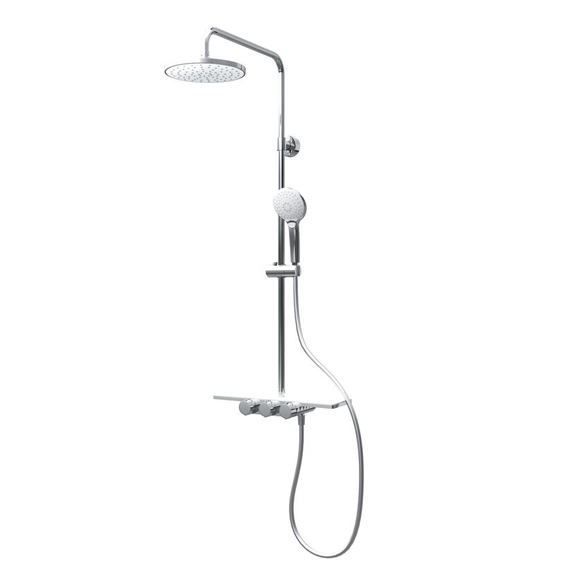 Duschsystem mit Regendusche und Handbrause