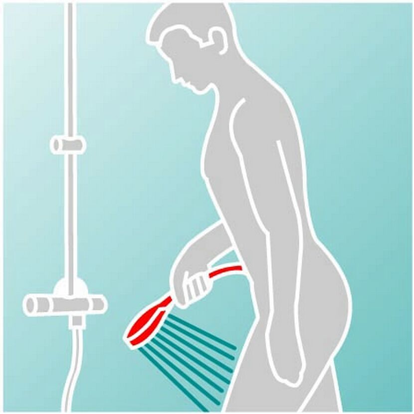 Duschsystem 'Duschmaster Rain III' mit Thermostat, rund, 110 cm