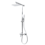 Verkleinertes Bild von Duschsystem 'DuschMaster Rain' mit Einhebelmischer, verchromt / weiß