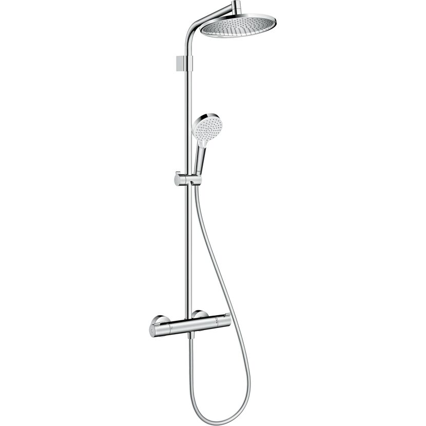 Duschsystem mit Thermostat, Kopf- und Handbrause