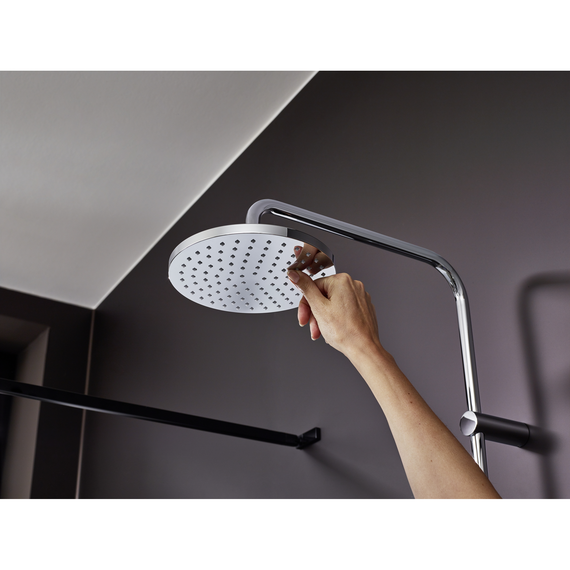 Duschsystem 'Vernis Blend 200' chromfarben mit Thermostat
