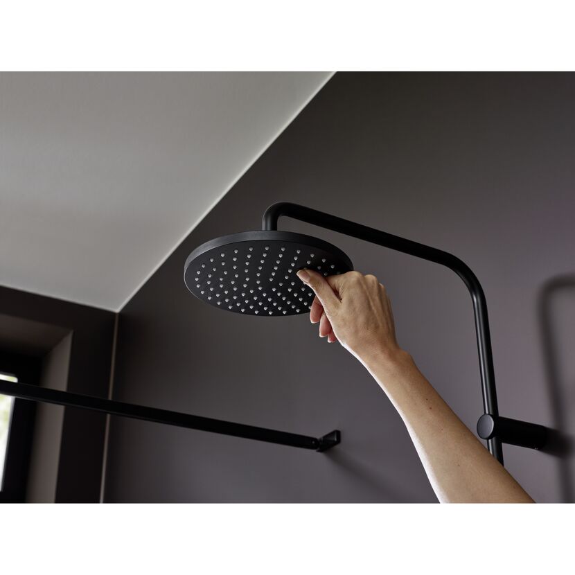 Duschsystem 'Vernis Blend 200' mattschwarz mit Thermostat