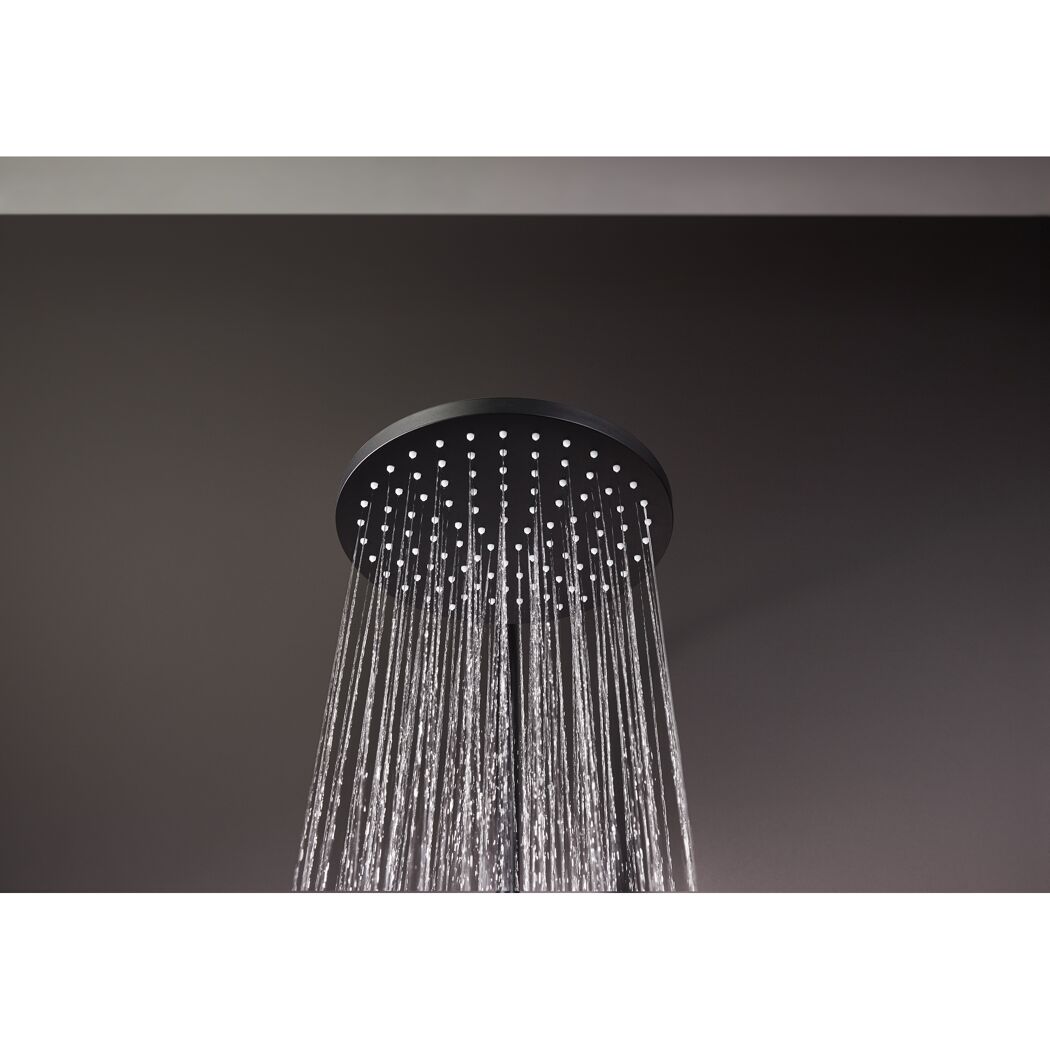 Duschsystem 'Vernis Blend 200' mattschwarz mit Thermostat