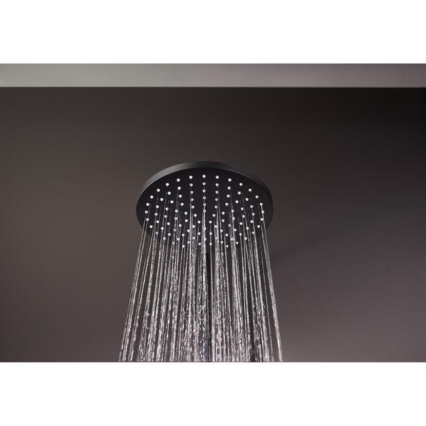 Duschsystem 'Vernis Blend 200' mattschwarz mit Thermostat