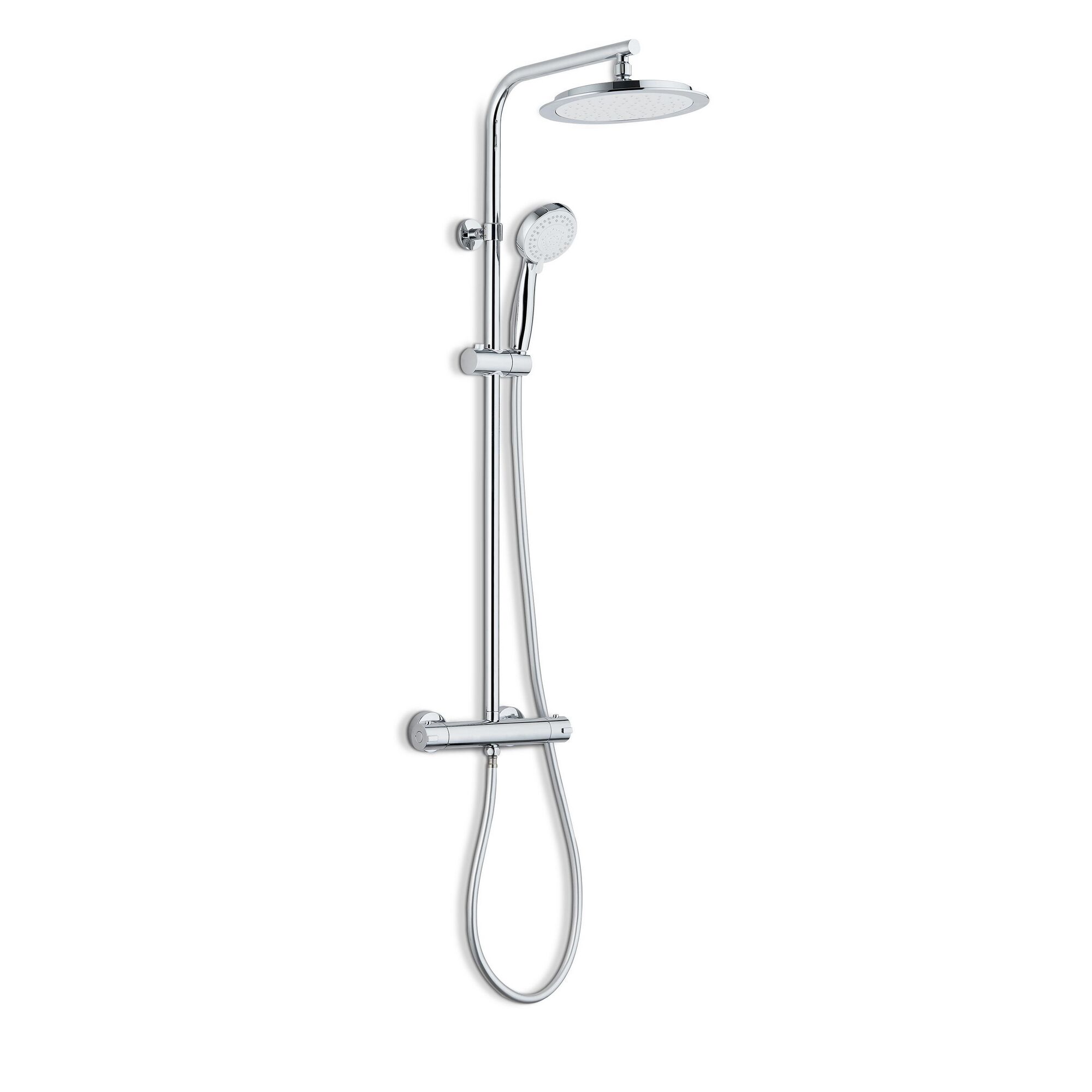 Duschstange mit Thermostat und Regendusche