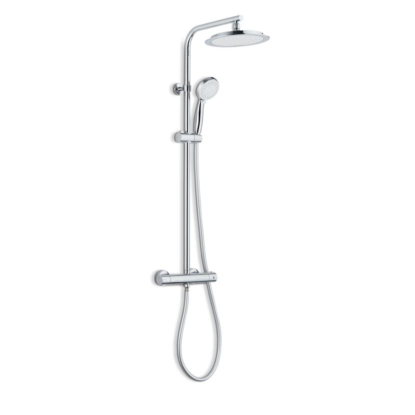 Duschstange mit Thermostat und Regendusche
