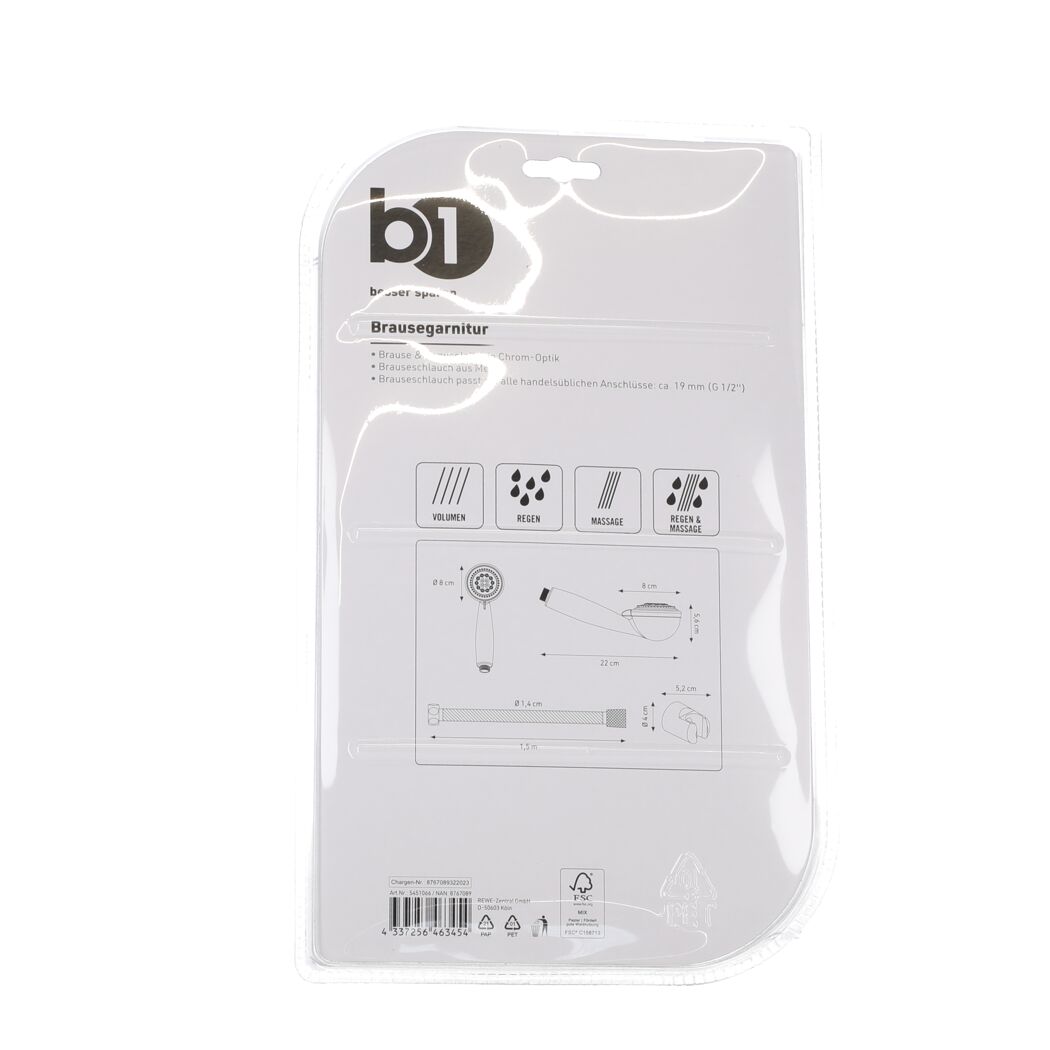 Brausegarnitur b1 in Chrom-Optik