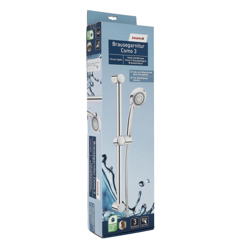 Brausegarnitur Como 3 in Verpackung