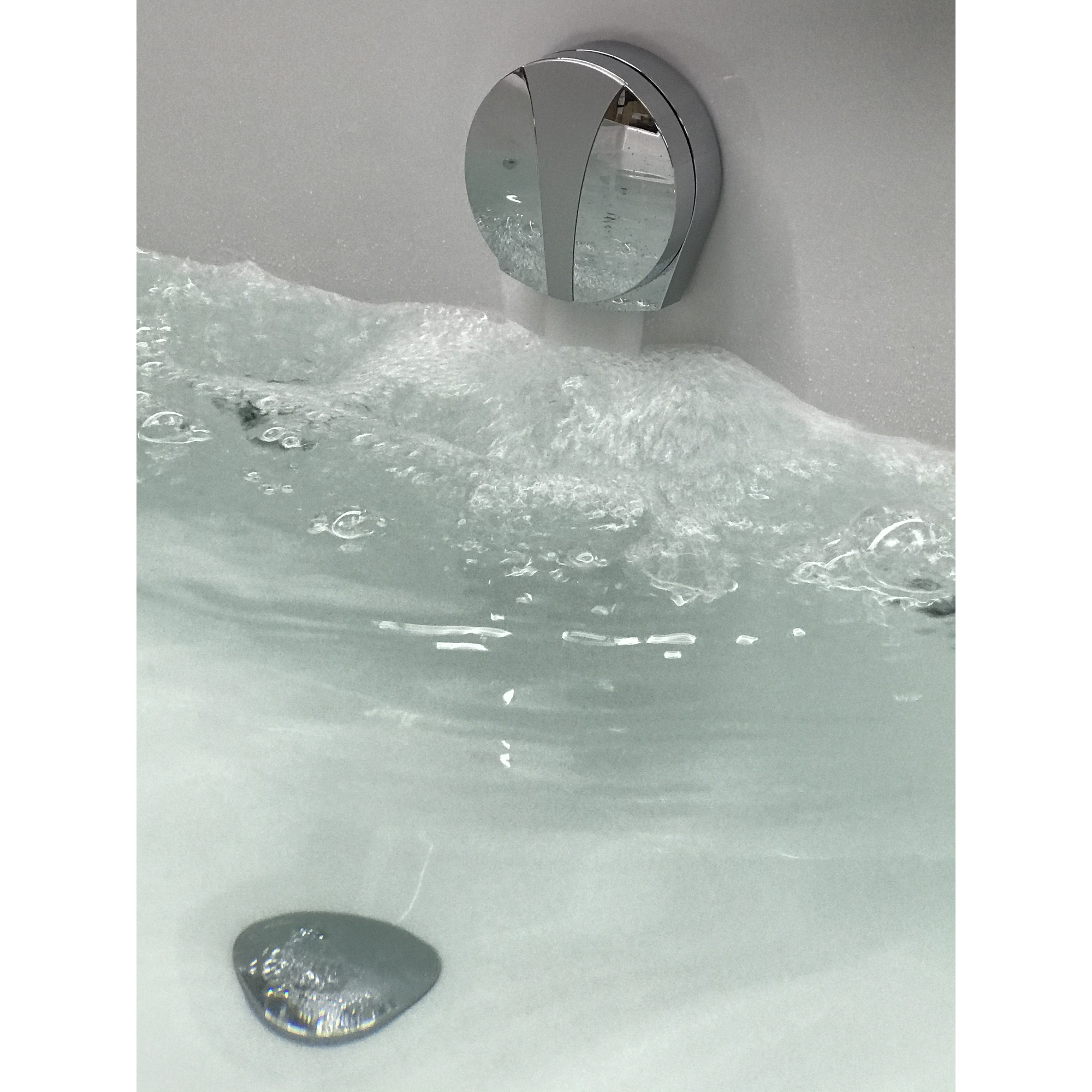 Luxus Ab- und Überlaufgarnitur verchromt Ø 40/50 mm, mit Wassereinlauffunktion + product picture
