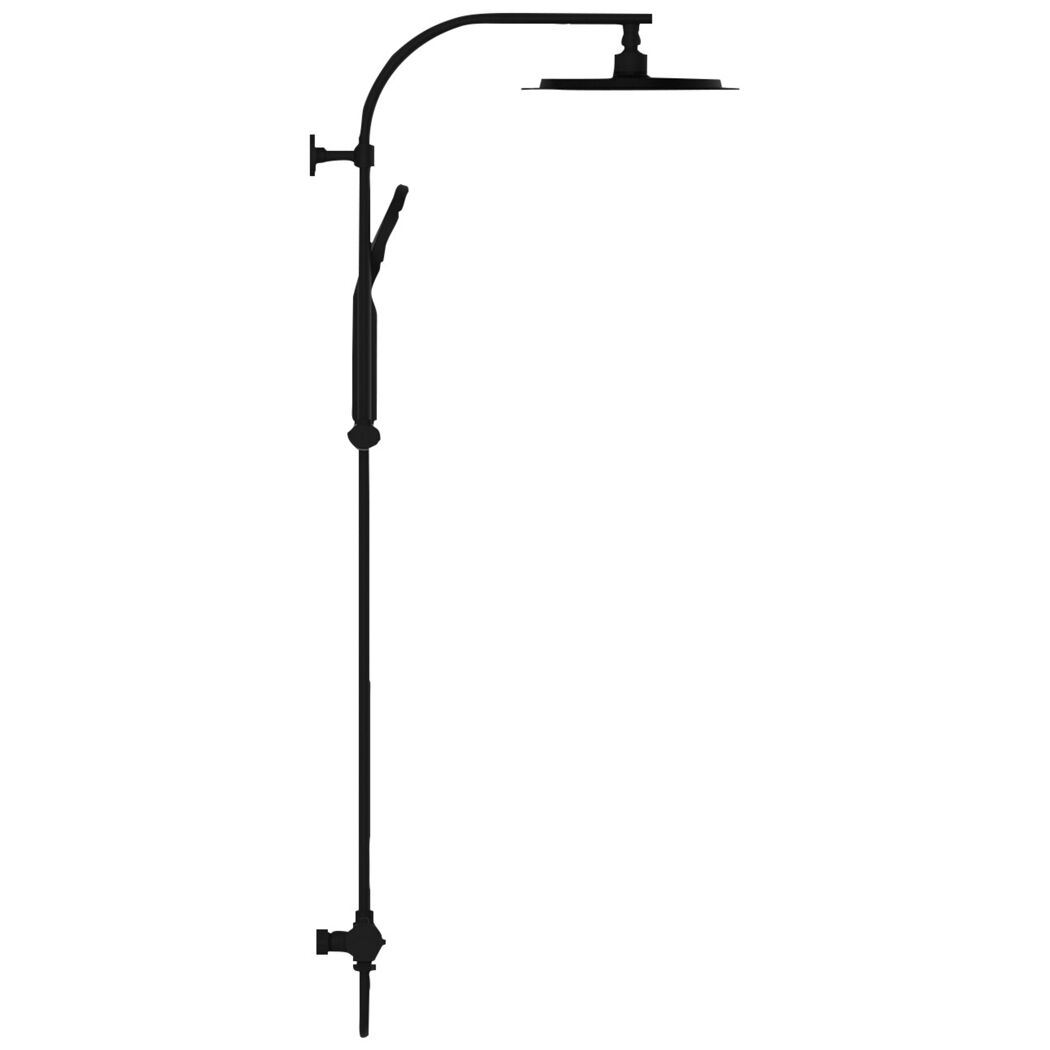 Schwarze Duschsäule mit Brausekopf