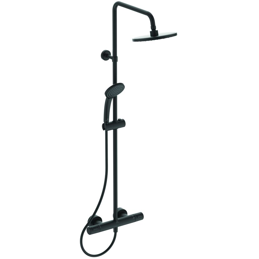 Schwarzes Duschsystem CT25 silk black