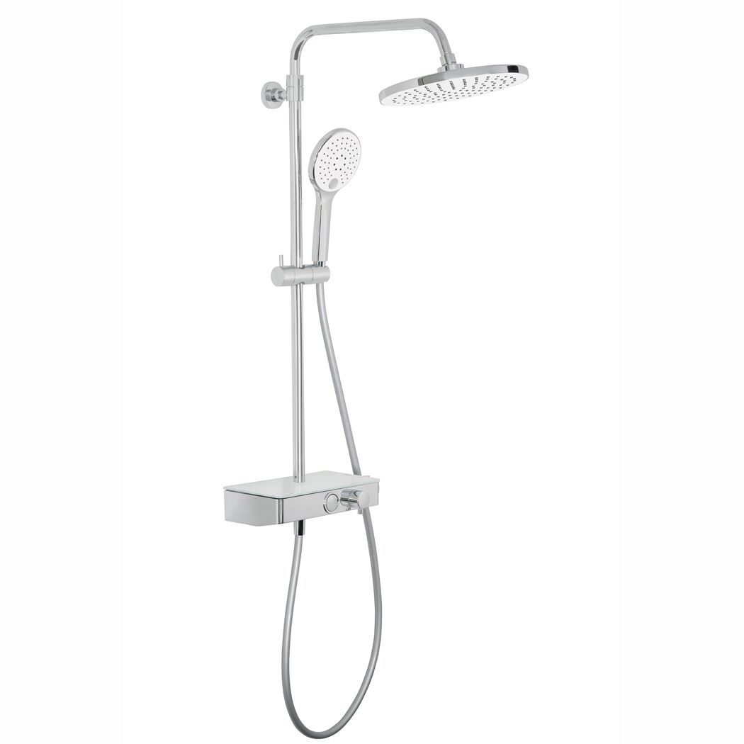 Duschsäule 'Tobago' mit Cool-Touch-Armatur und Glasablage