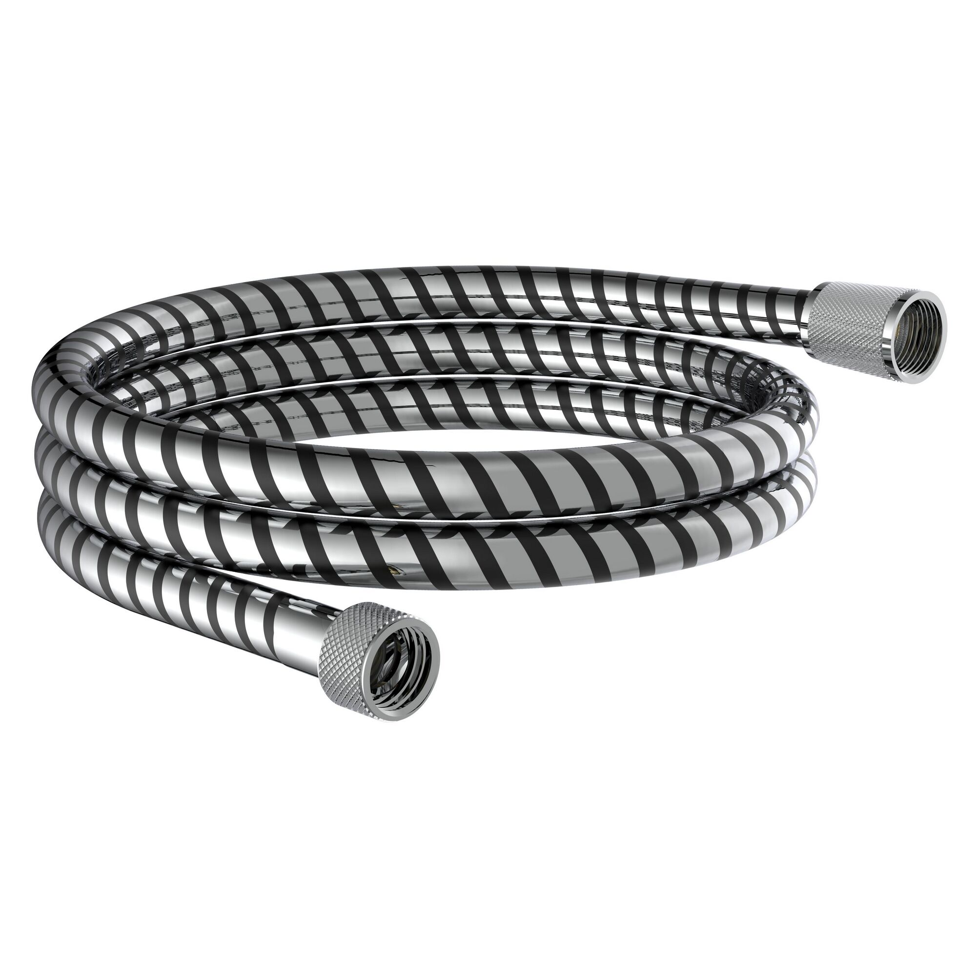 Duschbrauseschlauch schwarz-chrom, 150 cm
