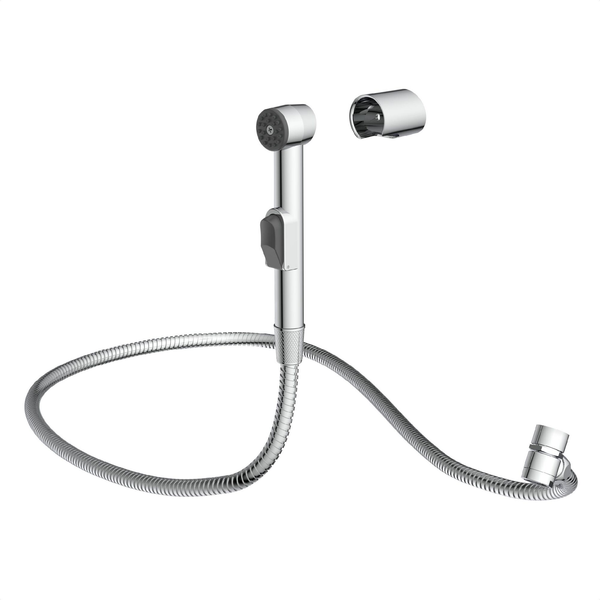 Waschbeckenbrause Chrom mit Schlauch und Wandhalterung