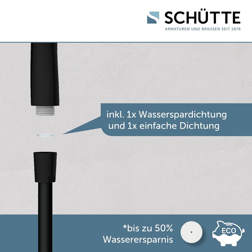 Dichtungen für SCHÜTTE Brause, inkl. Wasserspardichtung.
