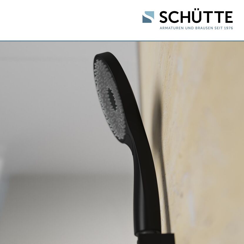 Schwarze Handbrause Capri von Schütte