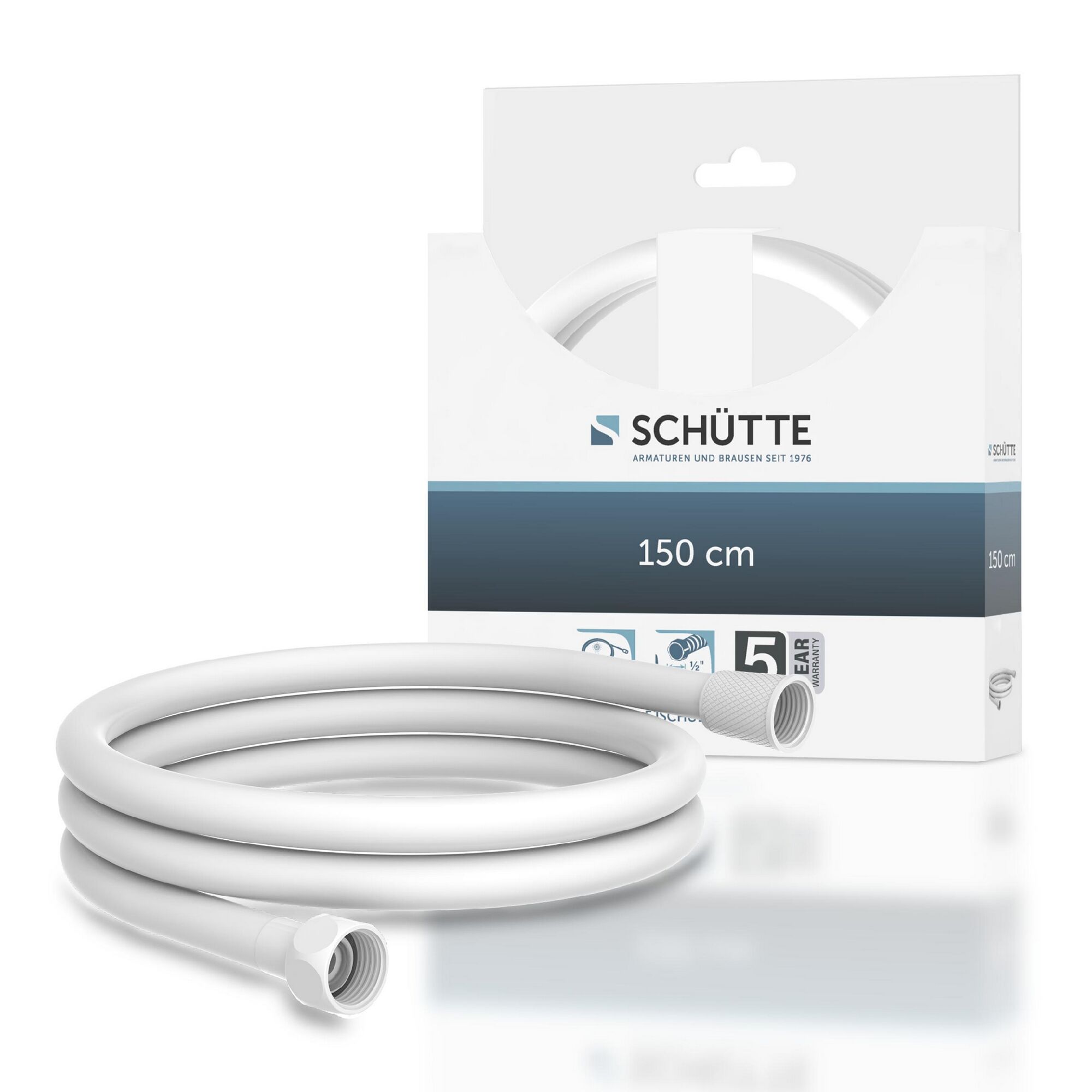 Schütte Brauseschlauch, 150 cm, weiß, antibakteriell