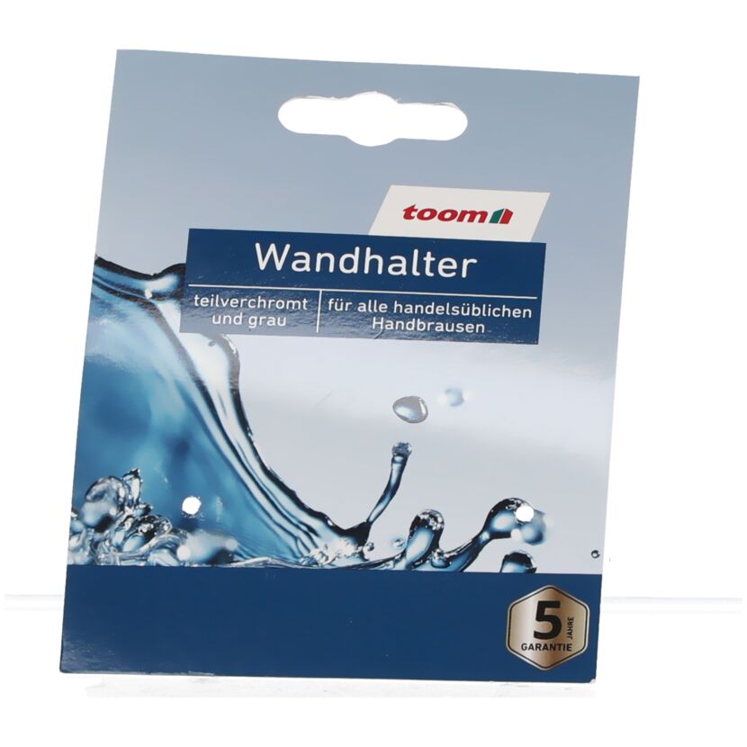 Wandhalter für Handbrausen, teilverchromt und grau, toom