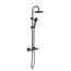 Duschsäule mit Thermostatarmatur schwarz 79-129 cm