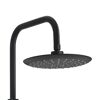 Duschsäule mit Thermostatarmatur schwarz 79-129 cm