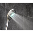 Verkleinertes Bild von LED-Handbrause verchromt, mit Wasserzähler und Temperatur Anzeige Ø 12,8 cm