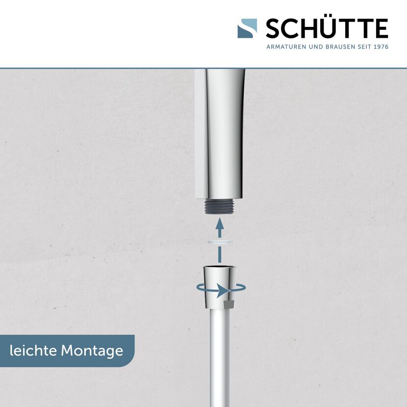 Duschstange Montage mit Dichtung