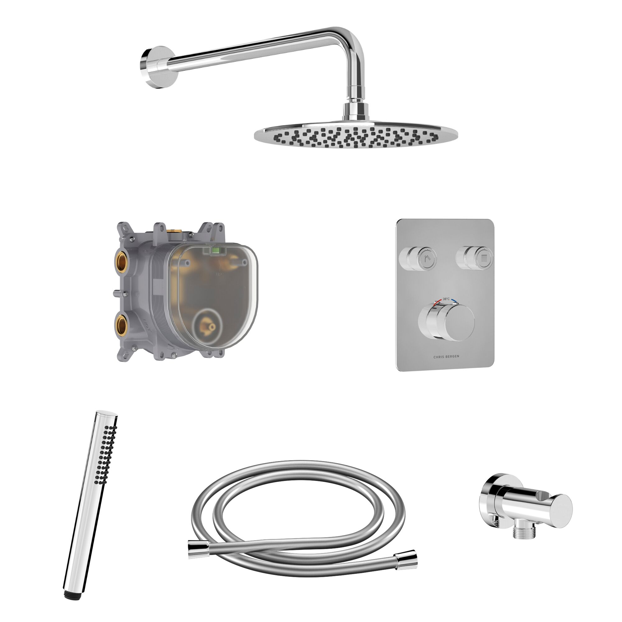 Duschsystem mit Schlauch und Handbrause