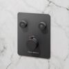 Unterputz-Duschsystem 'Aquatronic' schwarz matt 160 cm
