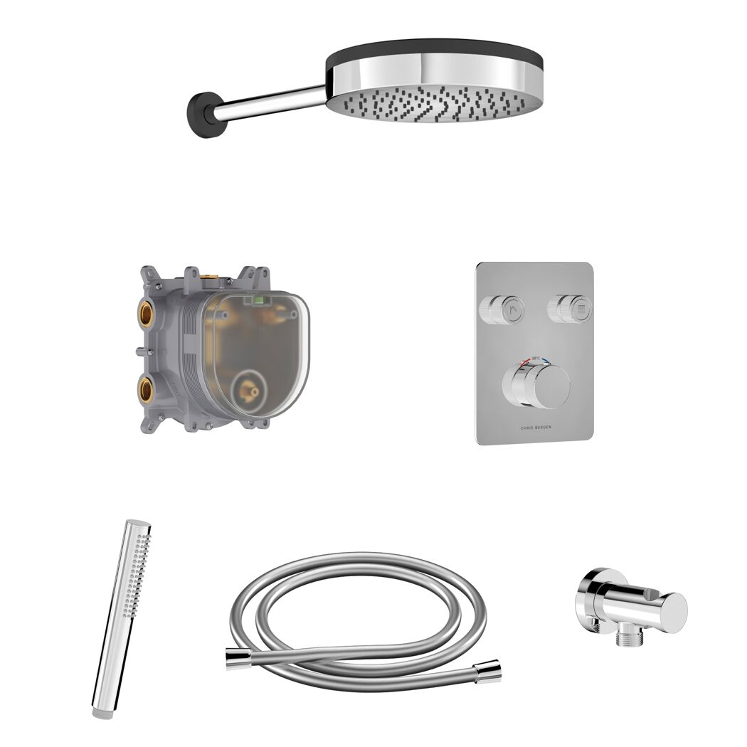 Duschsystem mit Thermostat und Handbrause