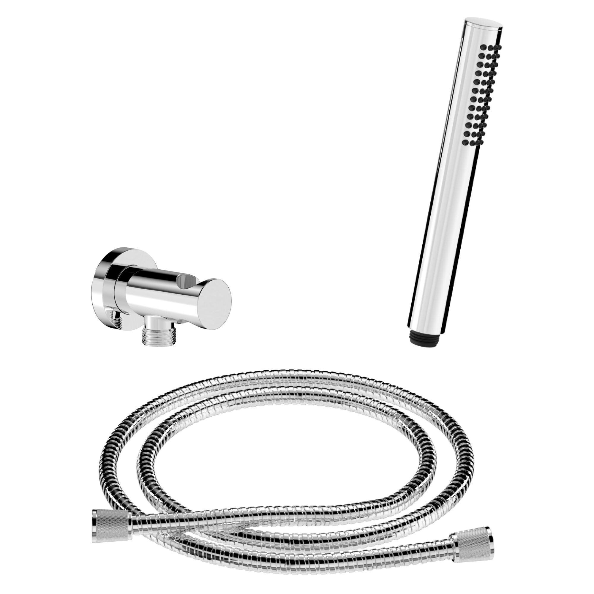 Chrom Duschkopf mit Schlauch und Halterung