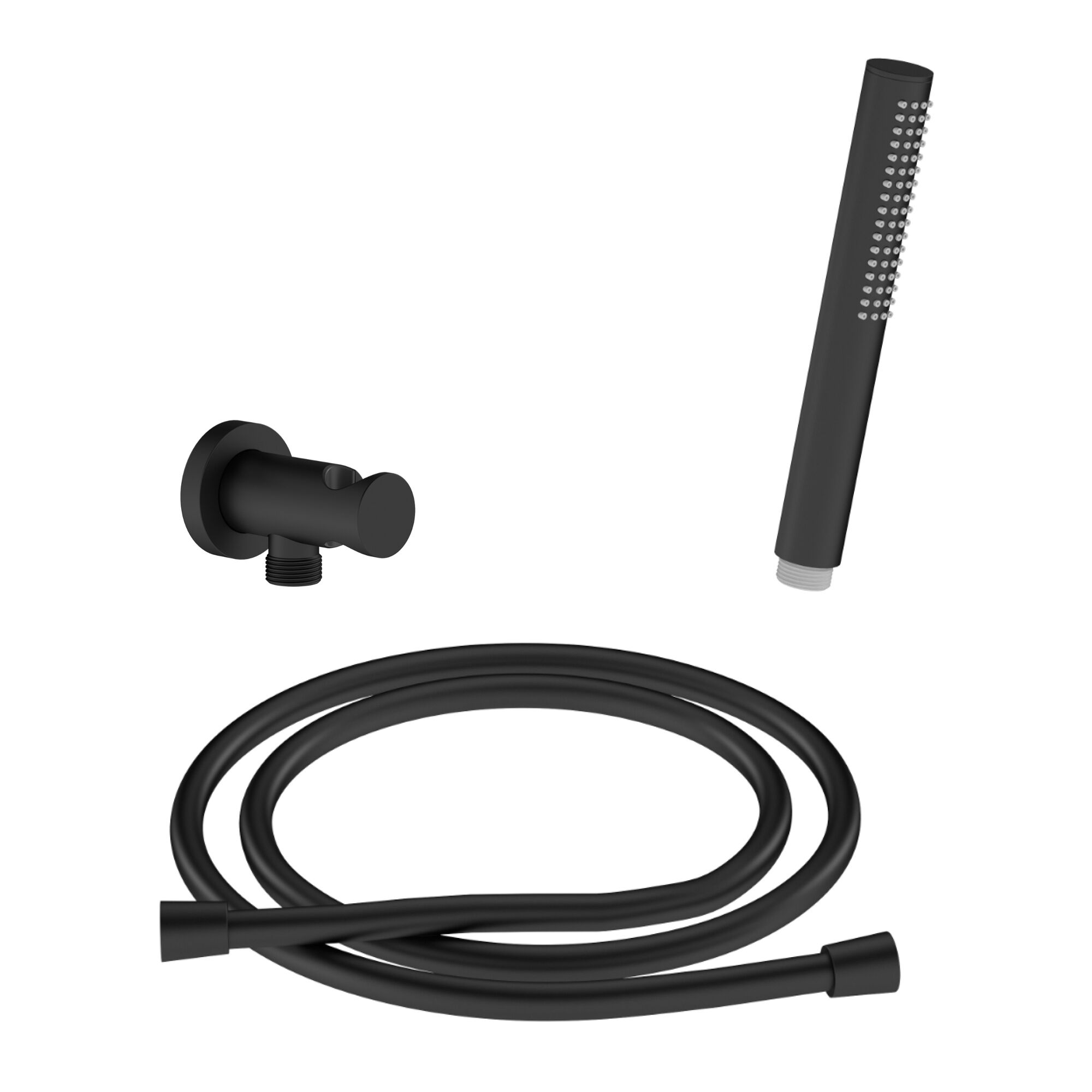 Schwarze Brausegarnitur-Set
