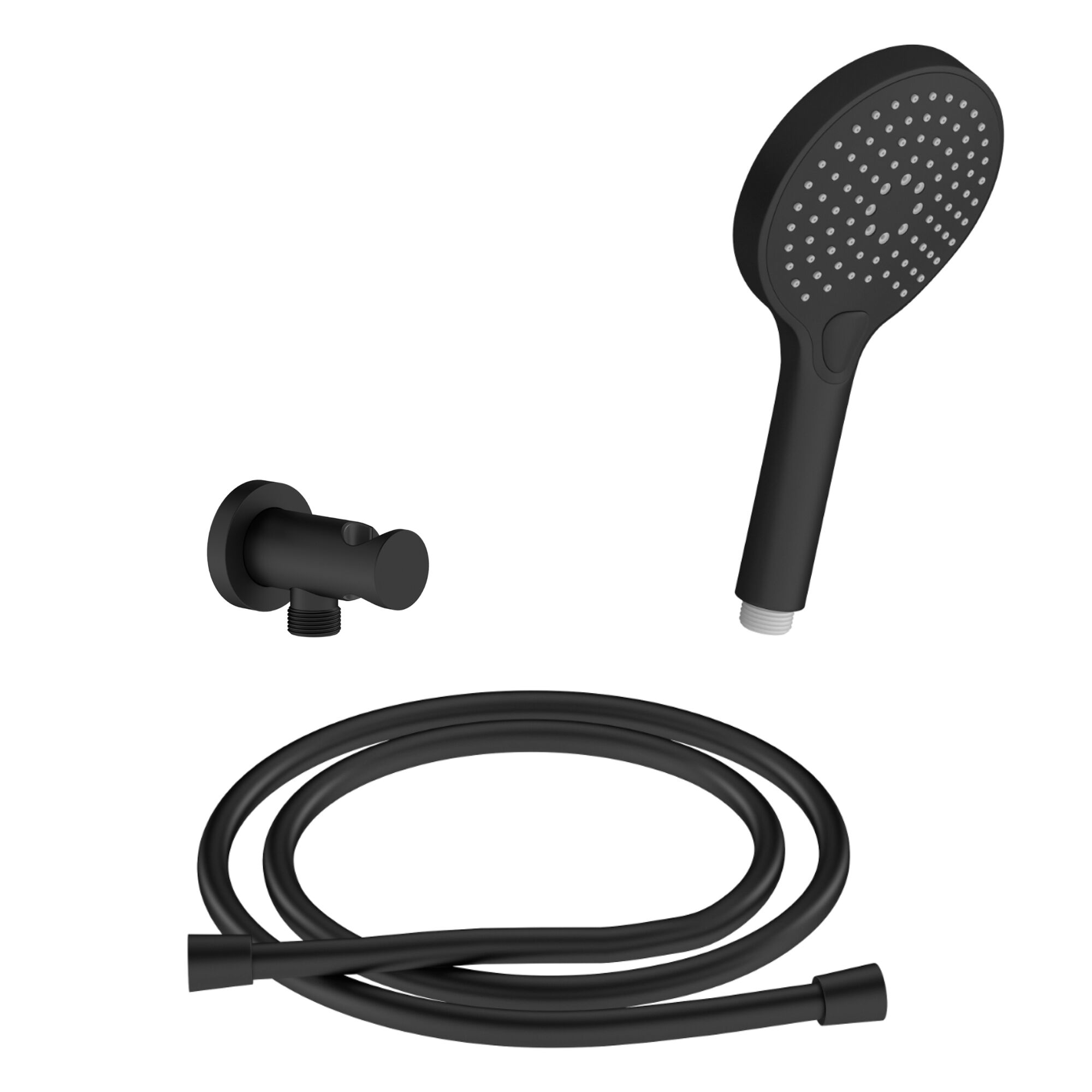 Schwarze Brausegarnitur