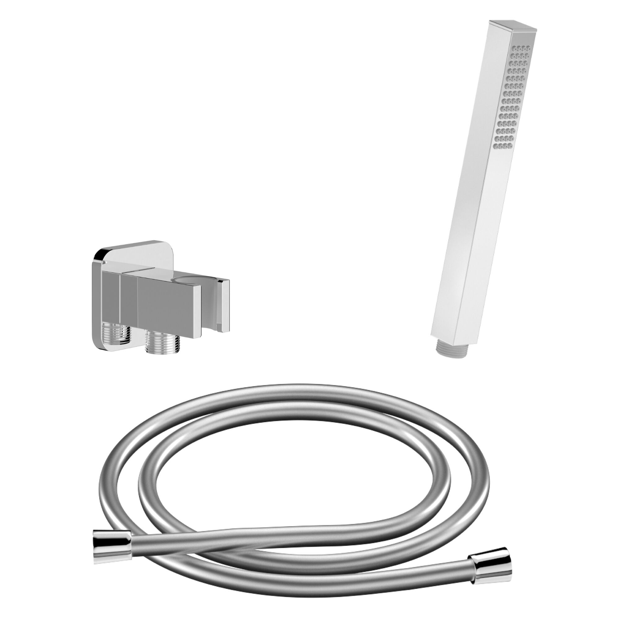 Duschkopf, Schlauch und Halterung