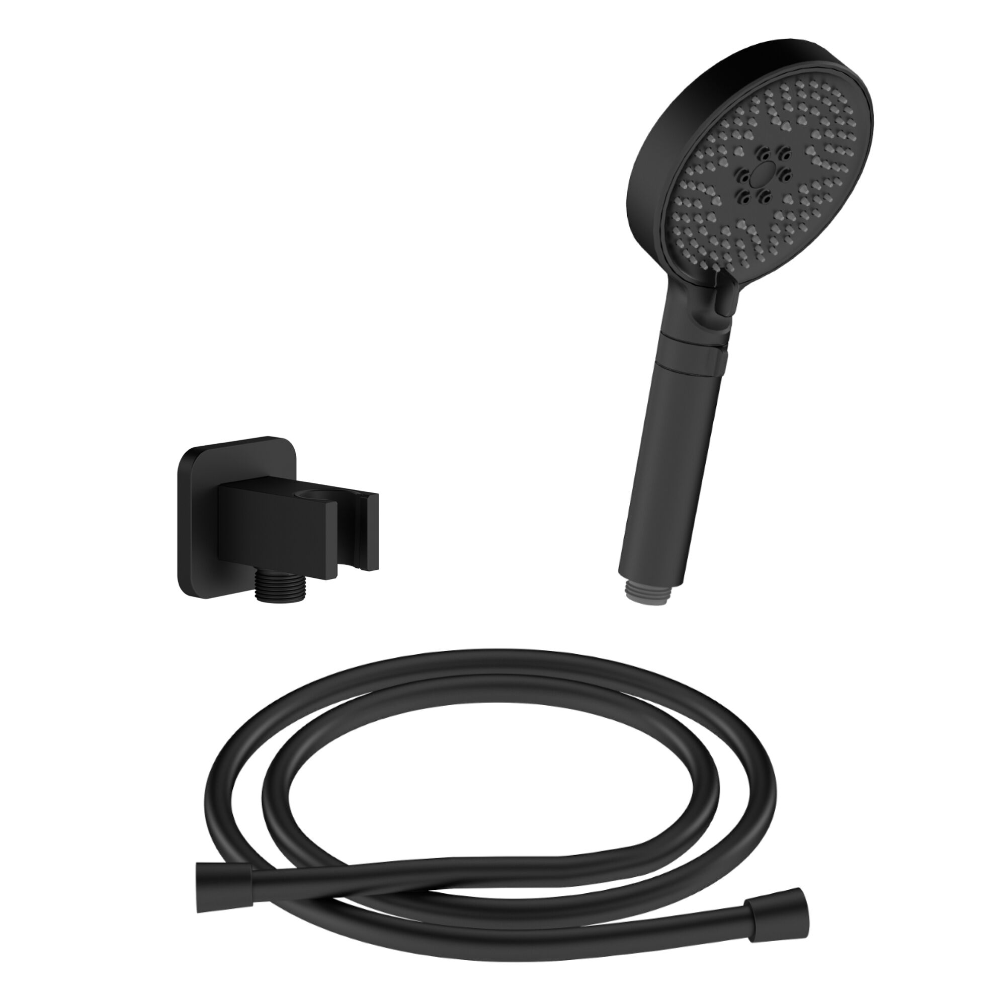 Schwarze Duschkopfset
