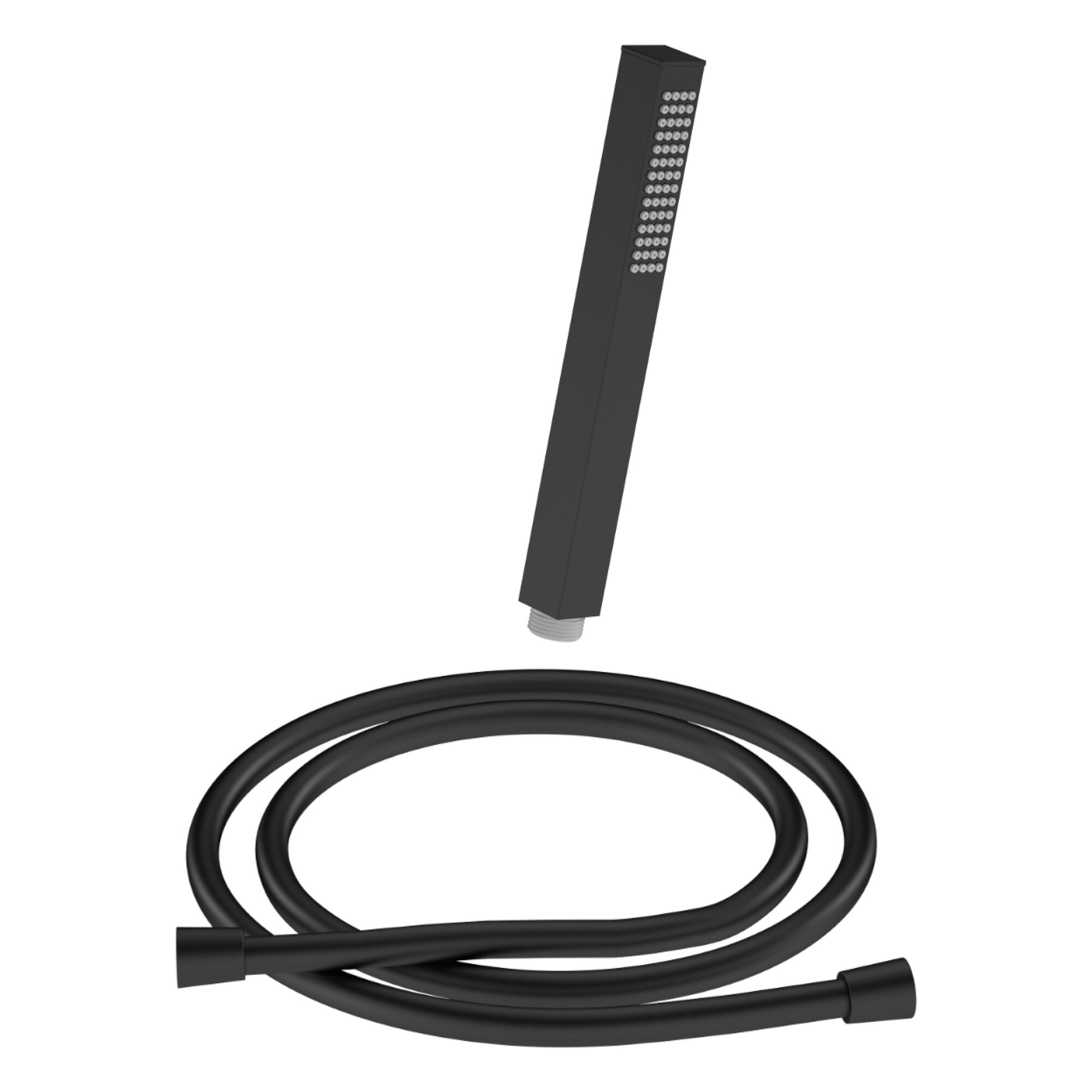 Schwarze Brausegarnitur mit Schlauch