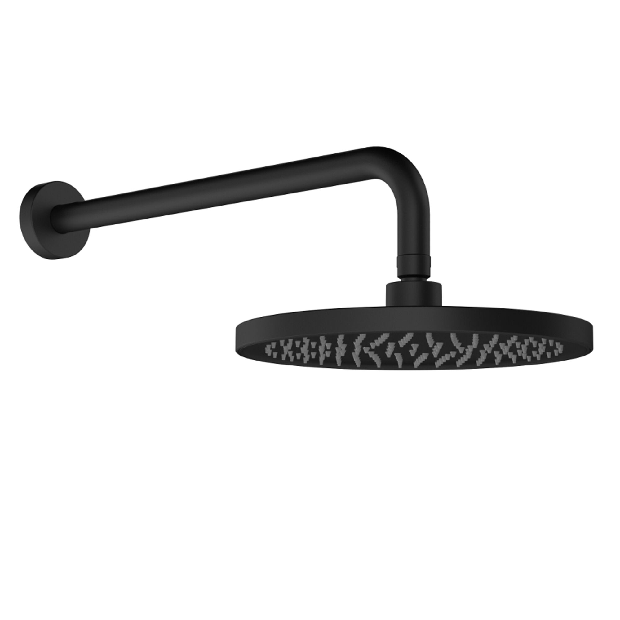 Schwarze Duscharmatur mit Regenbrause