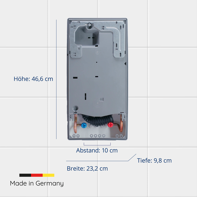 Innere Konstruktion eines Durchlauferhitzers
