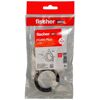 Zwei Fischer Rohrschellen in Verpackung