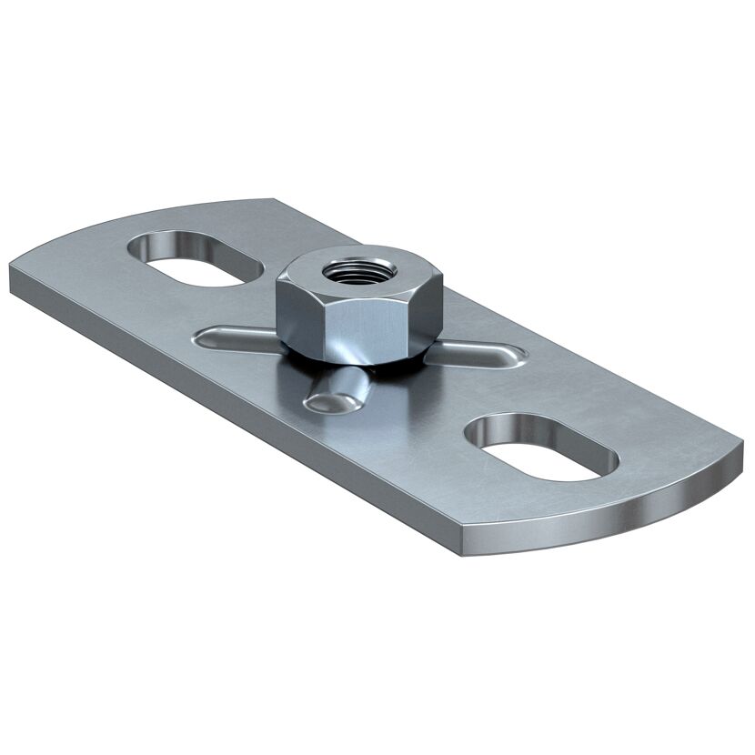 Grundplatte 'GPL M10' Stahl 80 x 30 mm 25 Stück