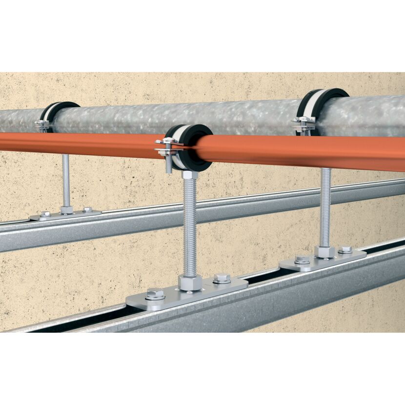 Rohrschelle mit Gewindestange