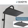 Schwarze Duschsäule mit Regenkopfbrause